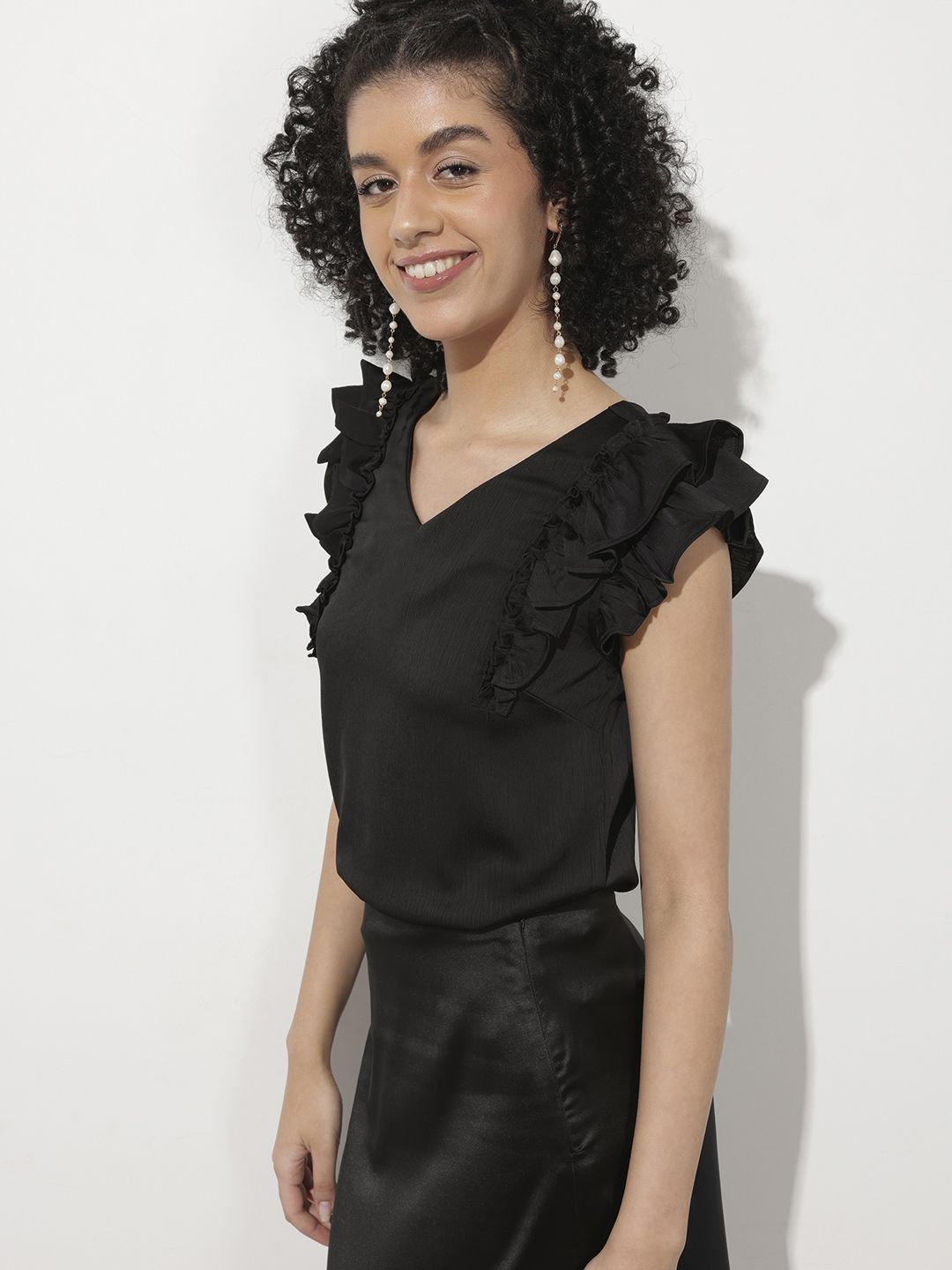 DressBerry Dark Romance Ruffled Rebel Top