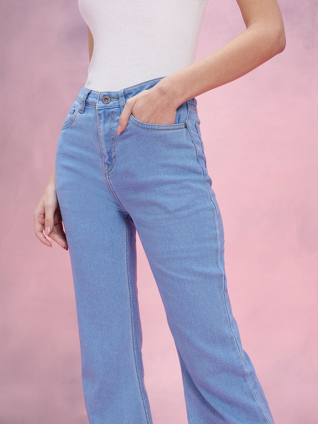 DressBerry Women Bootcut High-Rise Stretchable Jeans