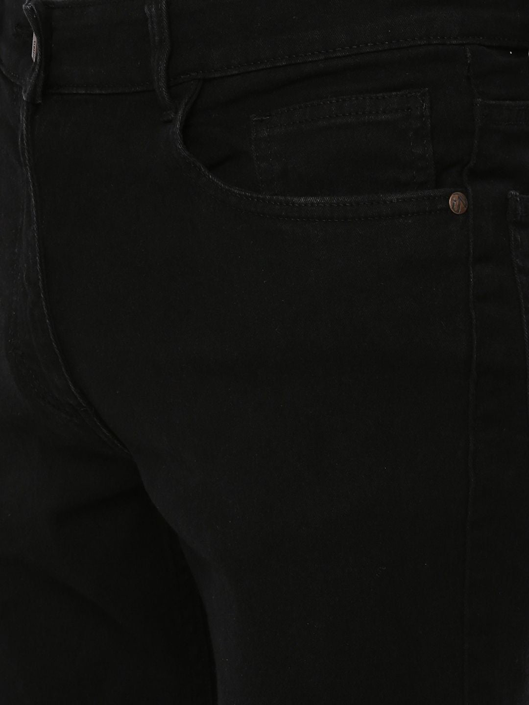 The Indian Garage Co Men Black Slim Fit Mid-Rise Clean Look Jeans