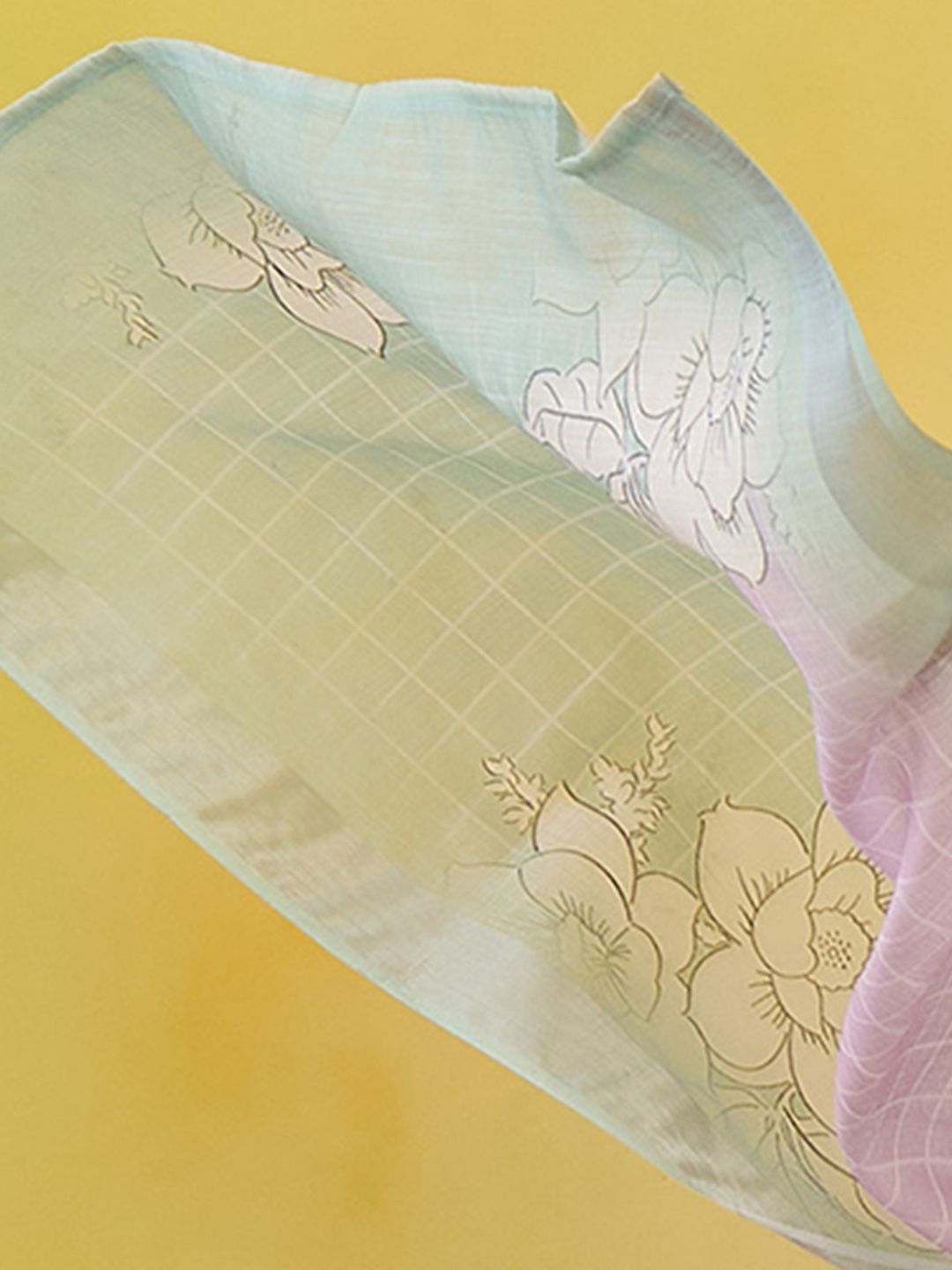 Indo Era Women Floral Printed Regular Thread Work Pure Cotton Kurta with Trousers & With Dupatta