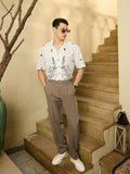DENNISON Men Placement Printed Drop Shoulder Oversized Shirt