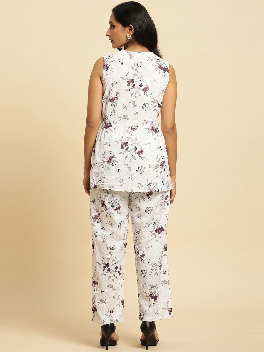 W Floral Floral Printed Tunic & Trousers Co-Ords