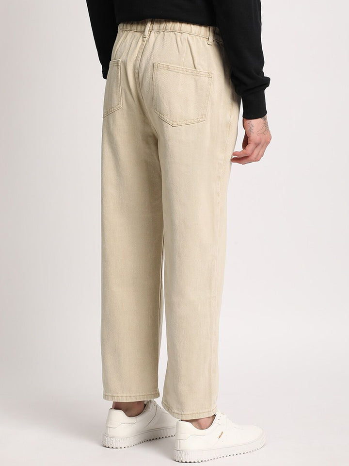 THE BEAR HOUSE Men Straight Fit Clean Look Mid-Rise Regular Jeans