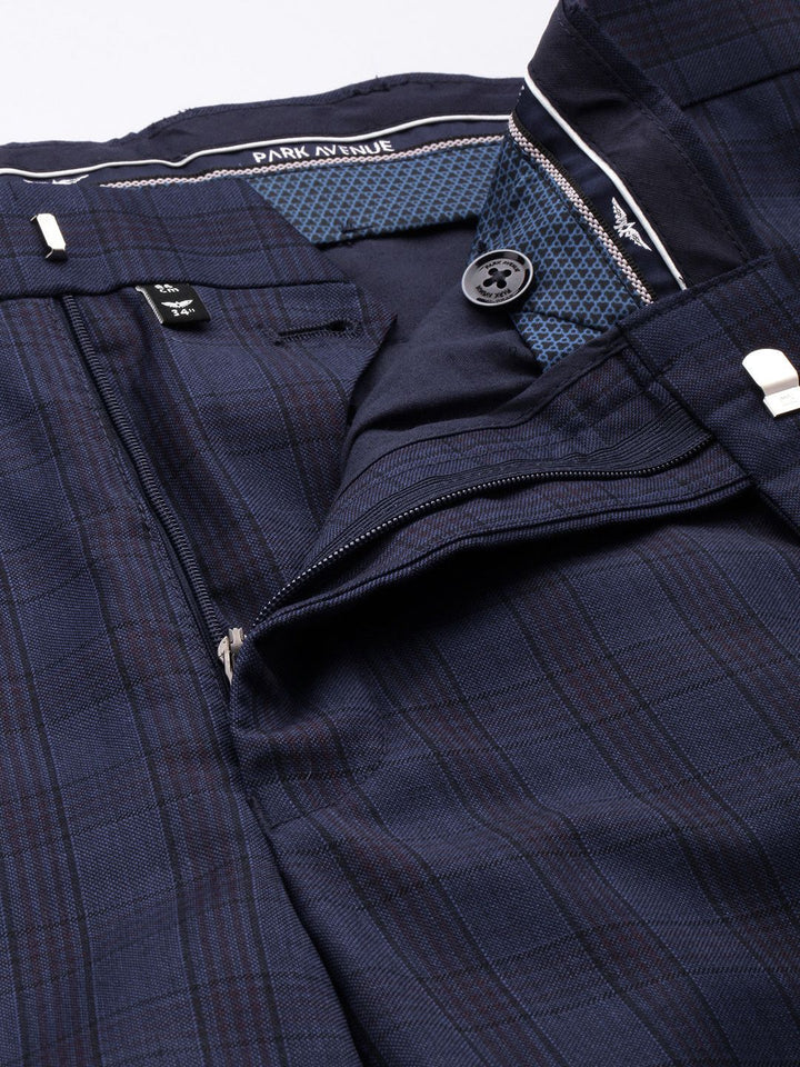Park Avenue Checked Single Breasted 2 Piece Formal Suits