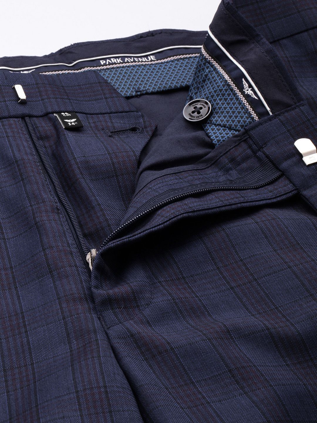 Park Avenue Checked Single Breasted 2 Piece Formal Suits