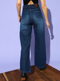 STREET 9 Women Blue Flared High-Rise Highly Distressed Light Fade Jeans