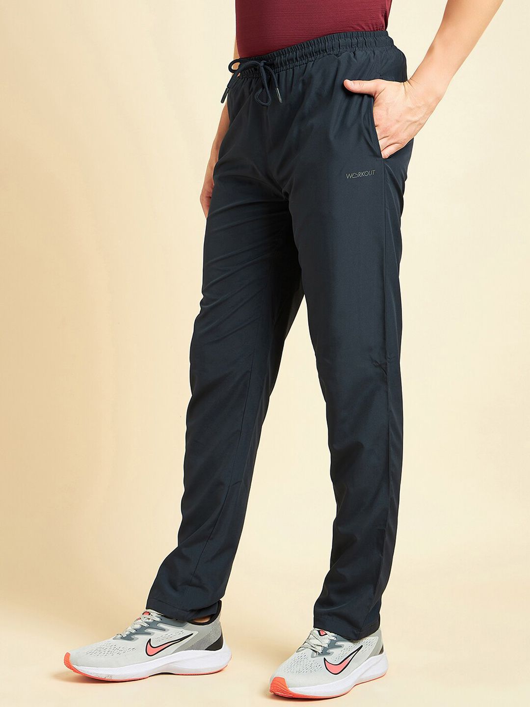 Sweet Dreams Men Navy Blue Dry Fit Mid Rise Track Pants