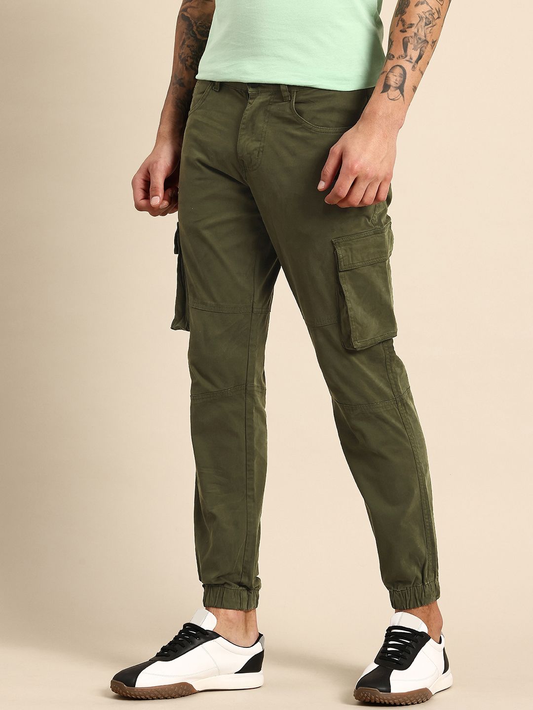 Being Human Men Slim Fit Cargo Joggers