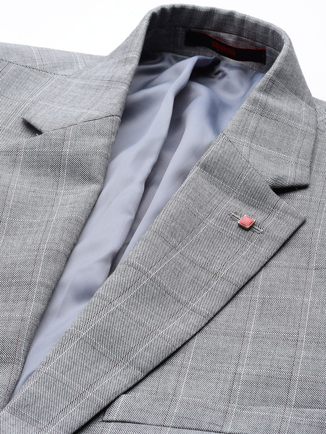 Raymond Checked Contemporary Fit Notched Lapel 3-Piece Suit