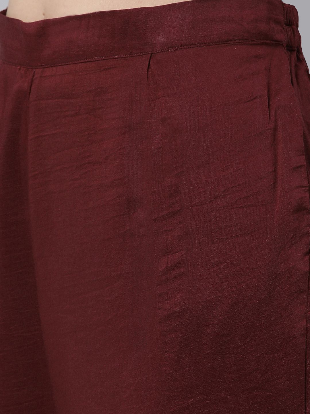 KALINI Striped Round Neck Straight Kurta With Trousers