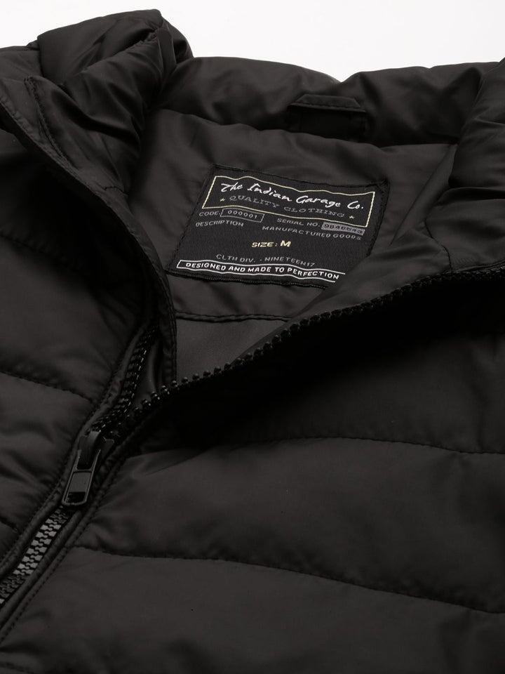 The Indian Garage Co Men Zip-Front Puffer Jacket with Zip Pockets