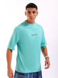 The Indian Garage Co Men Back Printed Boxy Oversized Round Neck T-shirt