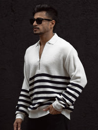 Powerlook Men Striped Polo Collar T-shirt