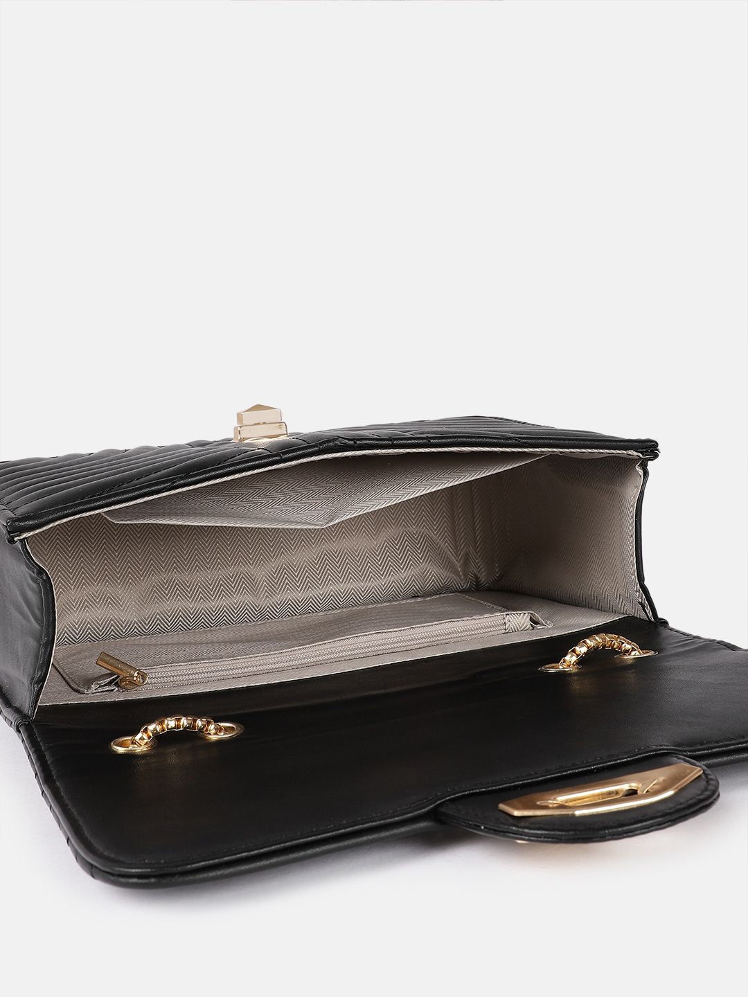 DressBerry Quilted Structured Shoulder Bag