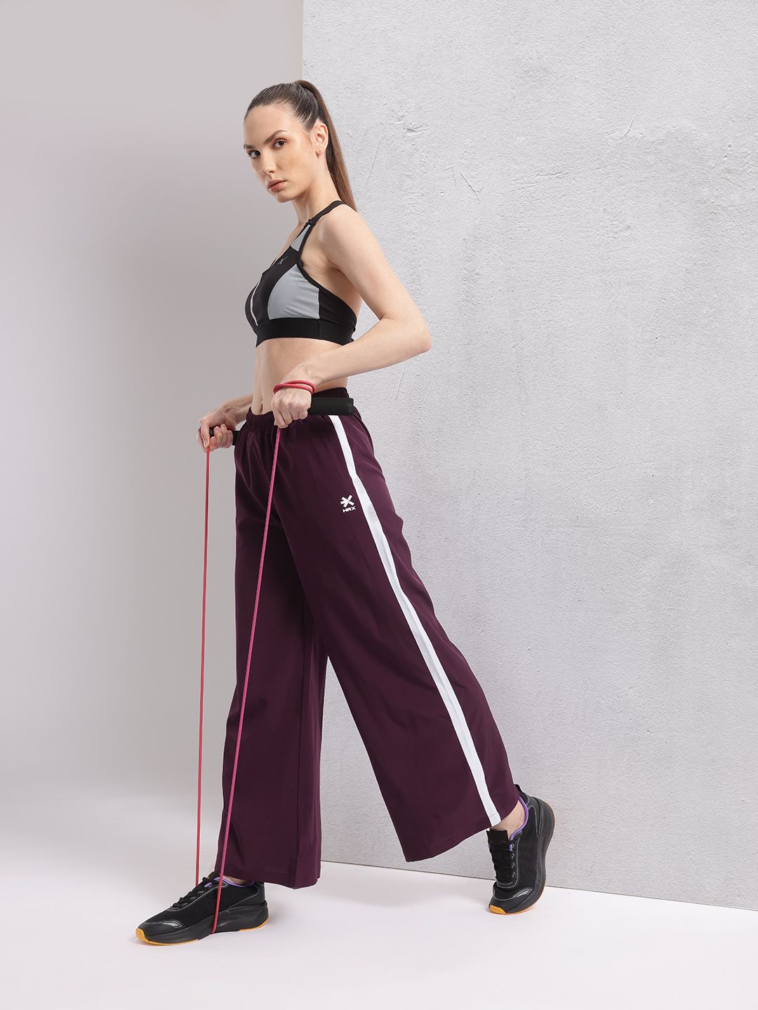HRX by Hrithik Roshan Women Side Stripe Rapid-Dry Training Track Pants