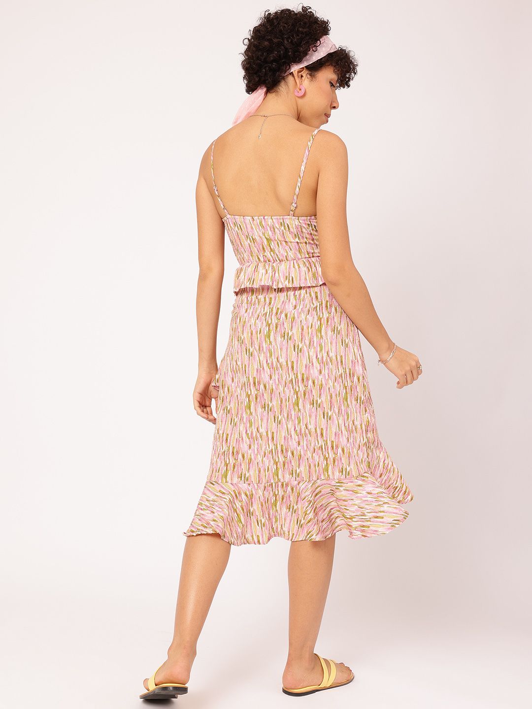 DressBerry Swirl Swish Printed Seersucker Top & Skirt Co-Ords