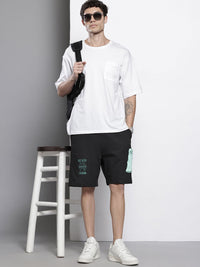 The Indian Garage Co Men Batman Printed Loose Fit Cargo Shorts