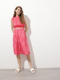 DressBerry The Romcom Print Blouson Crop Top