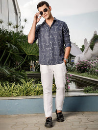 Thomas Scott Men Smart Slim Fit Opaque Printed Casual Shirt