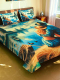 Moda Rapido X KLOTTHE Biru 400 TC Cadar Katil King dengan 2 Sarung Bantal