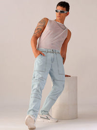The Indian Garage Co. Men Mid Rise Heavy Fade Clean Look Jeans