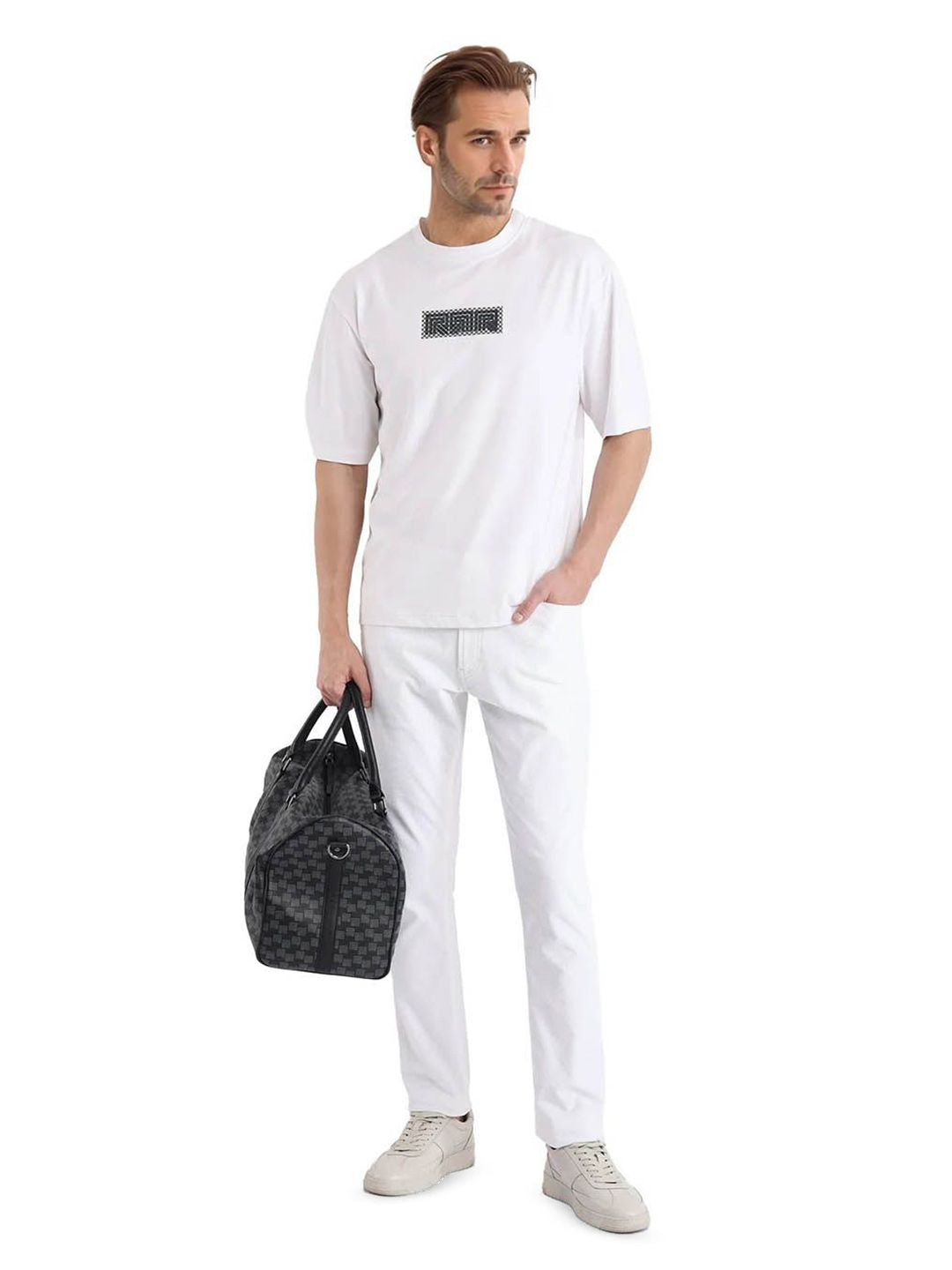 RARE RABBIT Men Tailored Mid-Rise Chinos Trousers