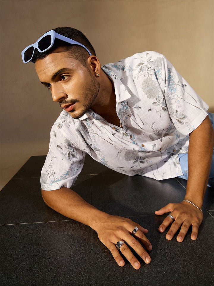DENNISON Rotary Printed Drop Shoulder Oversized Casual Shirt