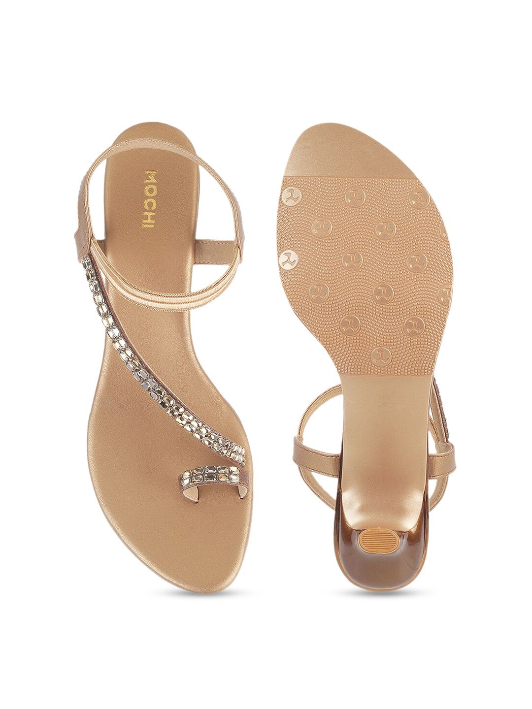 Mochi Embellished One Toe Party Kitten Heels With Backstrap