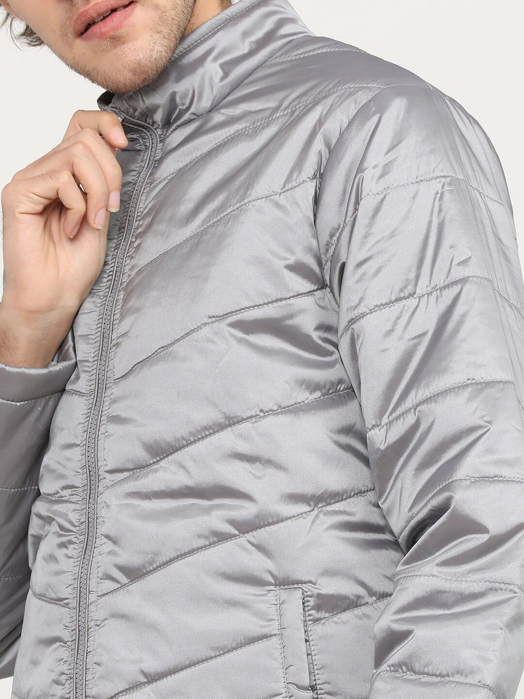 HIGHLANDER Men Grey Padded Jacket