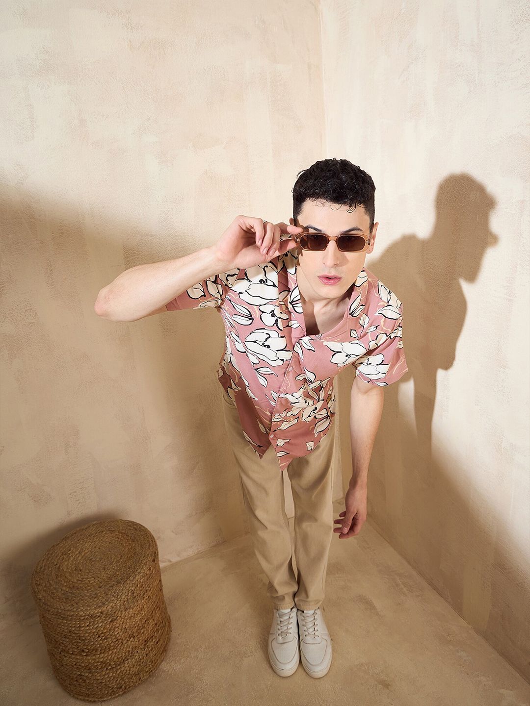 DENNISON Smart Block Printed Oversized Casual Shirt