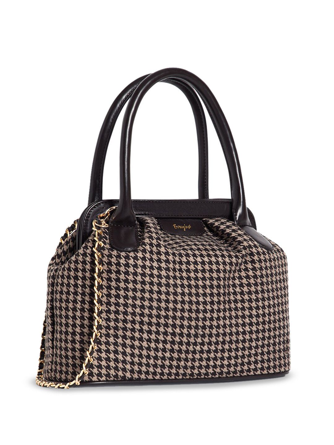 Berrylush Checked Bucket Handheld Bag