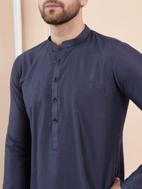See Designs Mandarin Collar Long Sleeves Pure Cotton Straight Kurta