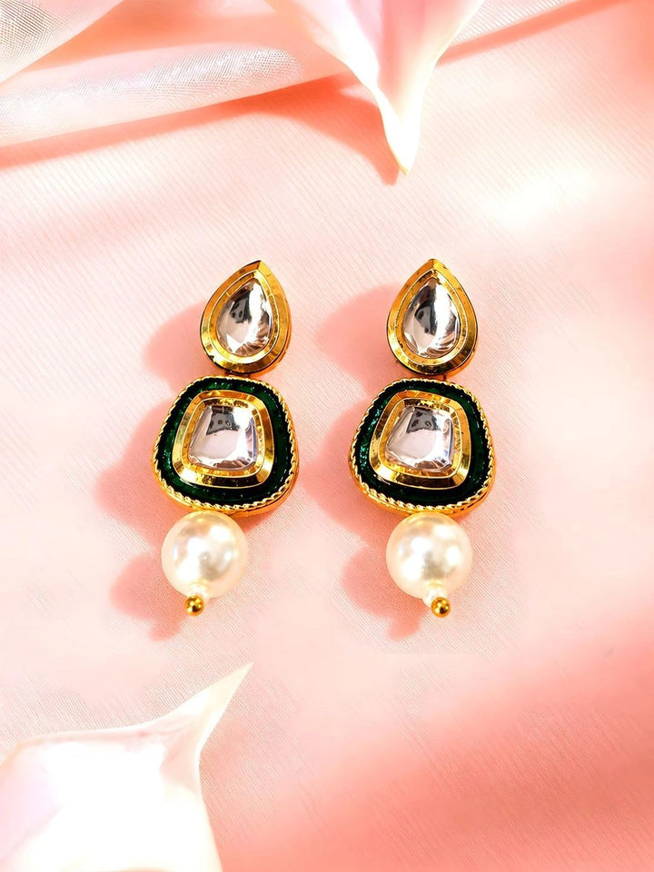 PANASH Teardrop Shaped Drop Earrings