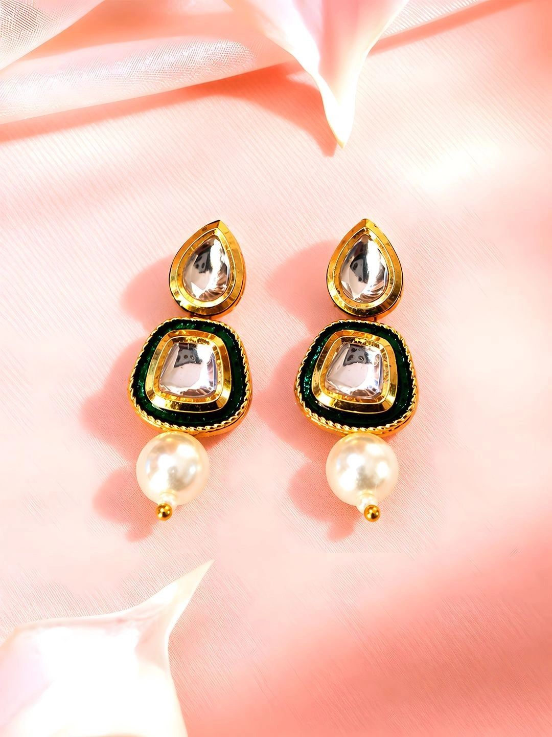 PANASH Teardrop Shaped Drop Earrings