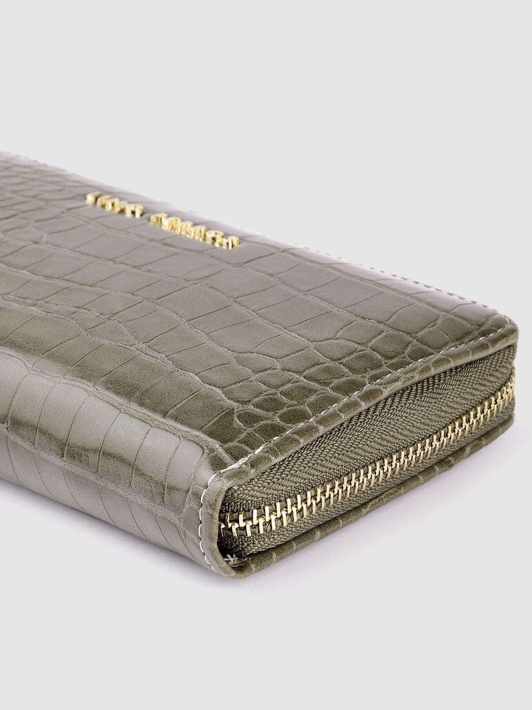 Lino Perros Women Croc Textured Zip Around Wallet