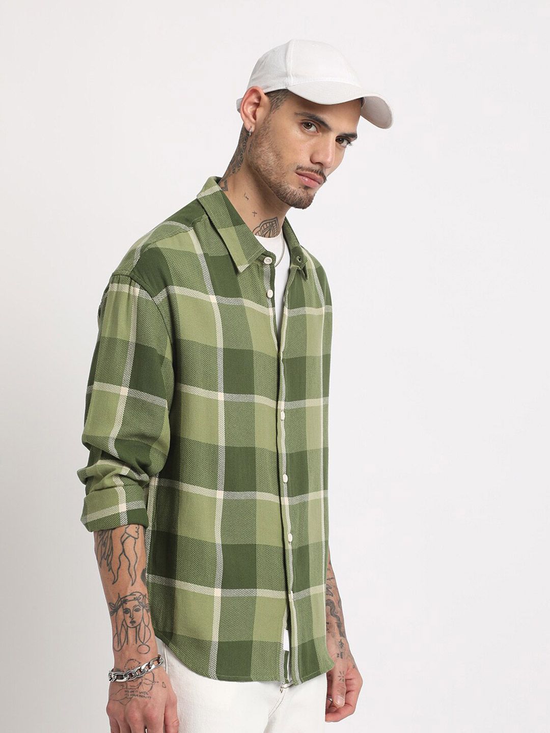 THE BEAR HOUSE Tartan Checked Flannel Casual Pure Cotton Shirt