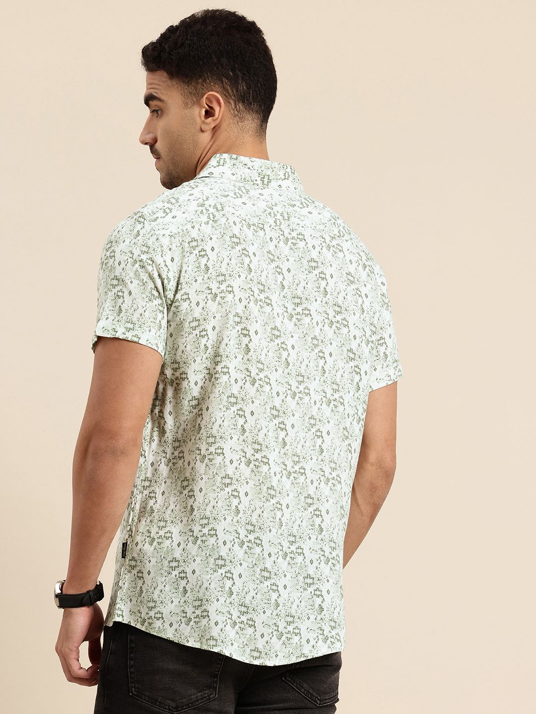 Being Human Slim Fit Ethnic Printed Casual Shirt