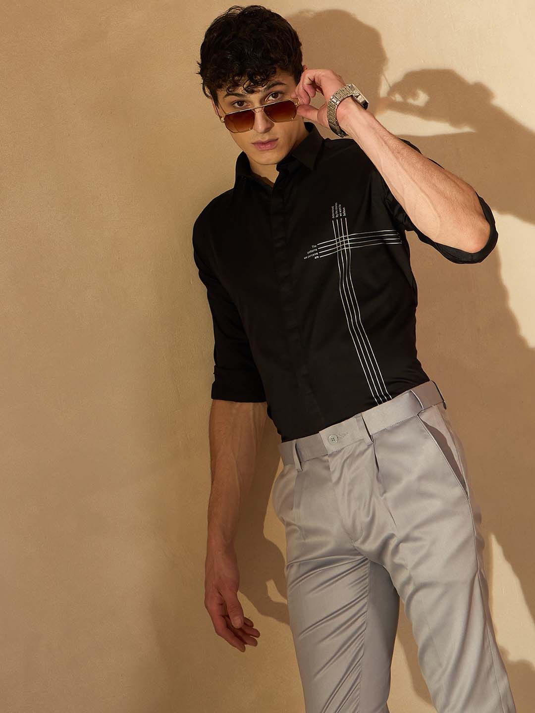 DENNISON Smart Spread Collar Casual Shirt