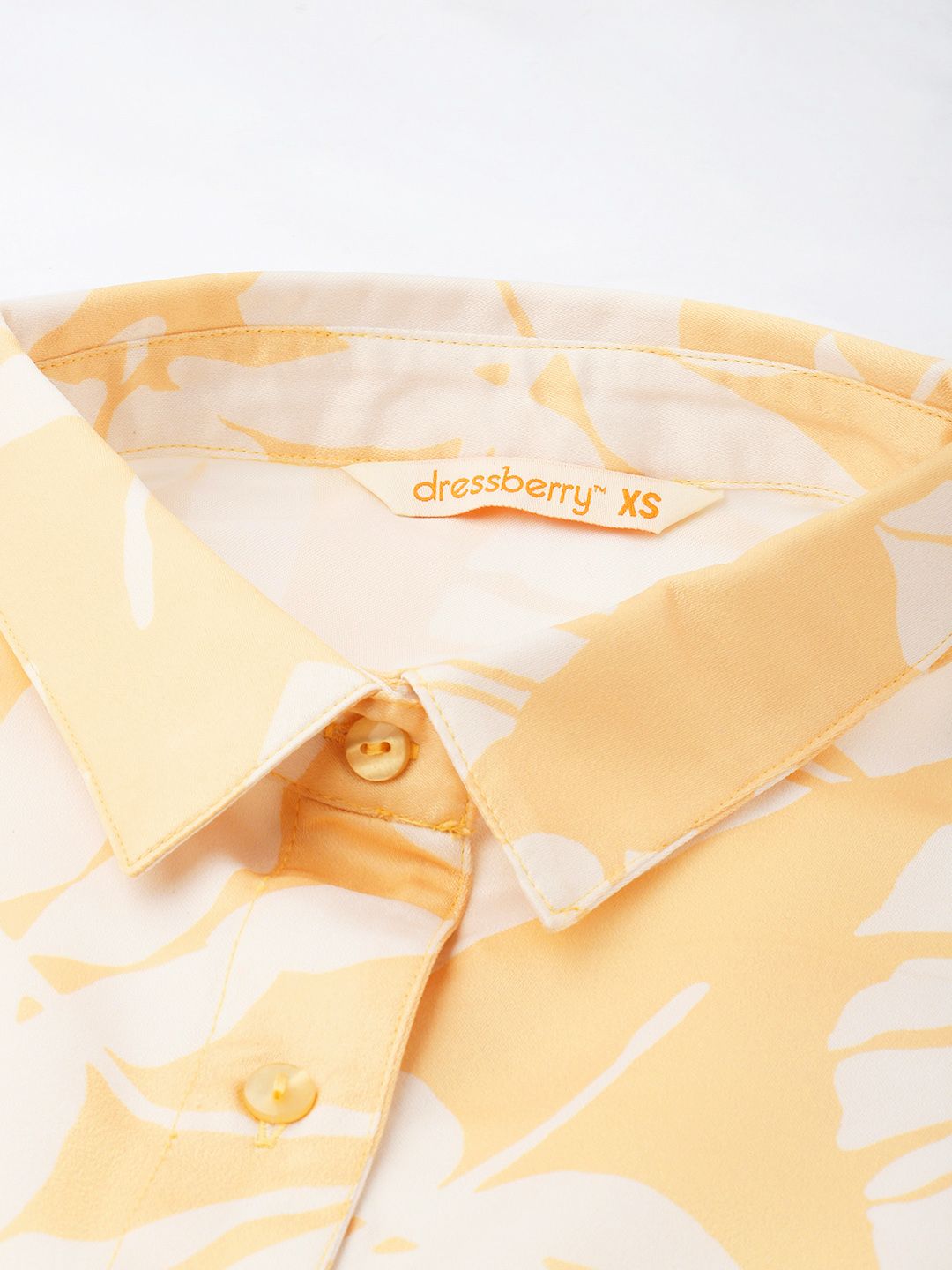 DressBerry Summer Anthem Tropical Printed Front Tie Up Shirt