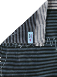 Myntra Elegant Homes Black & Grey Striped 300 TC Single Bedsheet Set-2.2 mX1.5 m