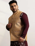 SOJANYA PLUS Woven Design Brocade Nehru Jackets