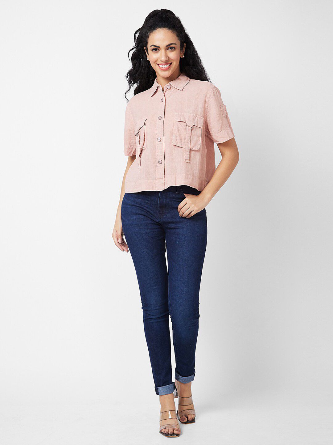 SPYKAR Women Boxy Opaque Casual Shirt