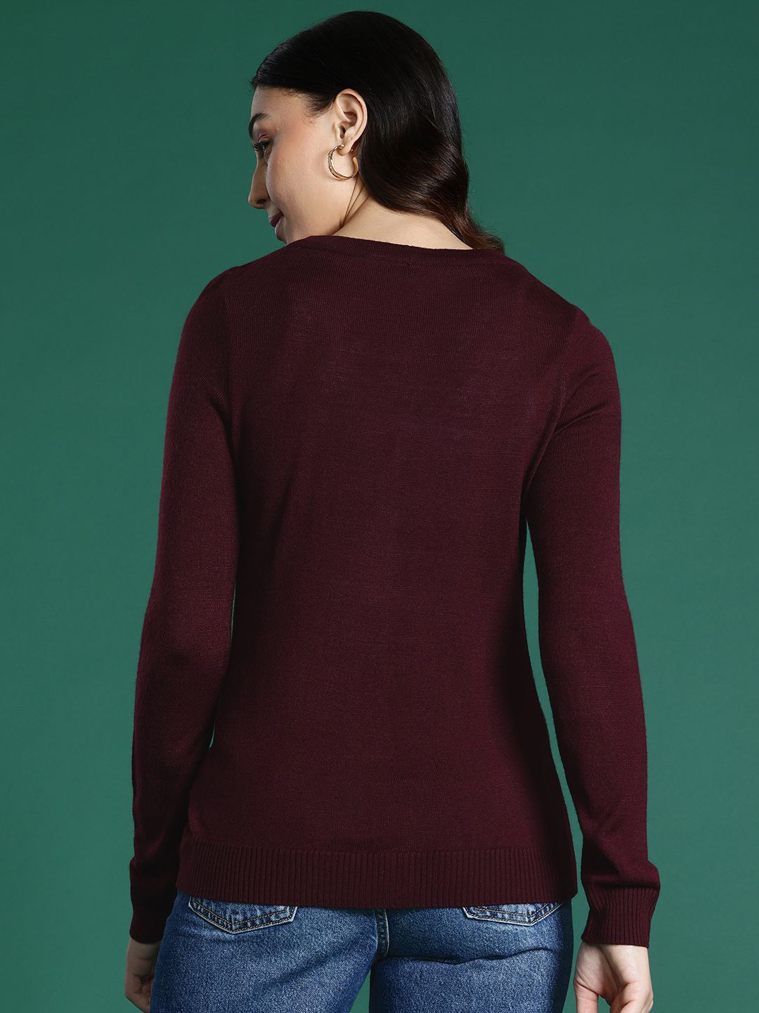 DressBerry Knitted Longline Acrylic Cardigan Sweater