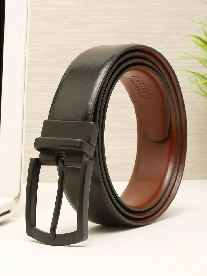 Teakwood Leathers Men Leather Reversible Belt