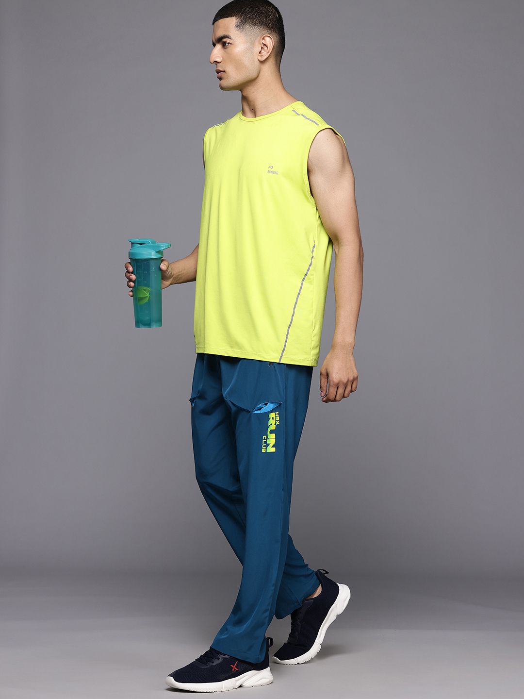 HRX by Hrithik Roshan Men Rapid-Dry Running Track Pants with Reflective Detail