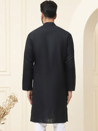 SOJANYA Mandarin Collar Cotton Silk Kurta