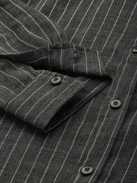 The Indian Garage Co Slim Fit Opaque Striped Casual Shirt