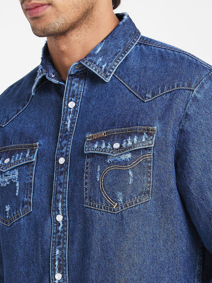 Being Human Men Slim Fit Opaque Faded Casual Shirt