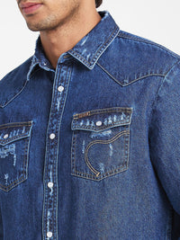 Being Human Men Slim Fit Opaque Faded Casual Shirt