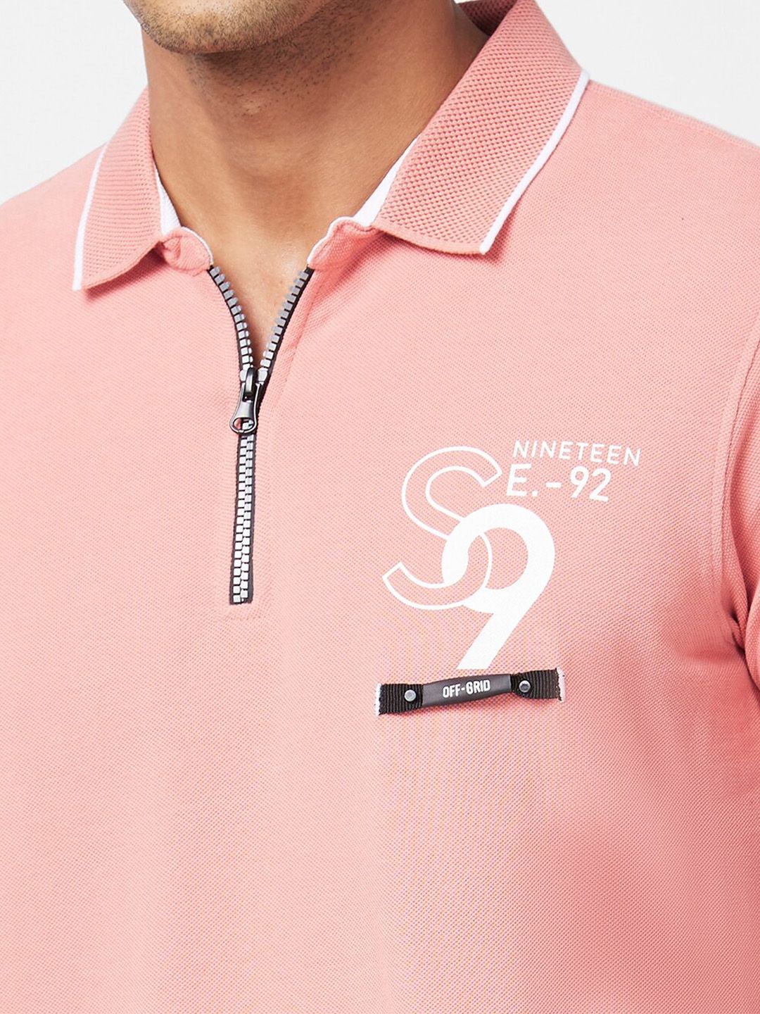 SPYKAR Polo Collar Slim Fit Cotton T-Shirt